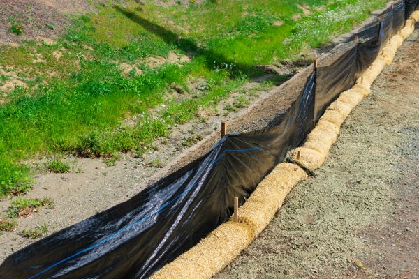 Straw Wattle Installation in Tampa